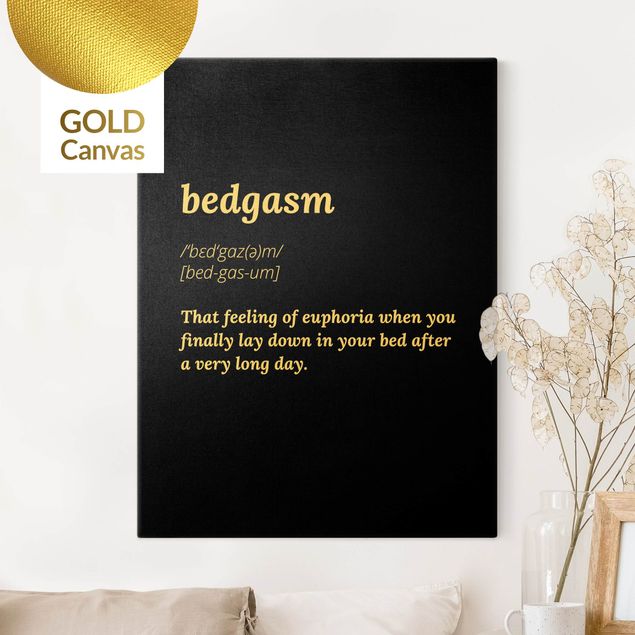 Canvas print gold - Bedgasm