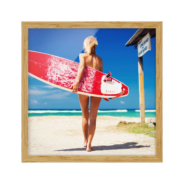 Framed poster - Surfer Girl