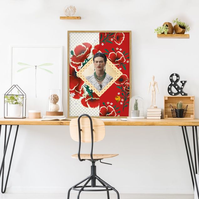 Framed poster - Frida Kahlo - Poppies