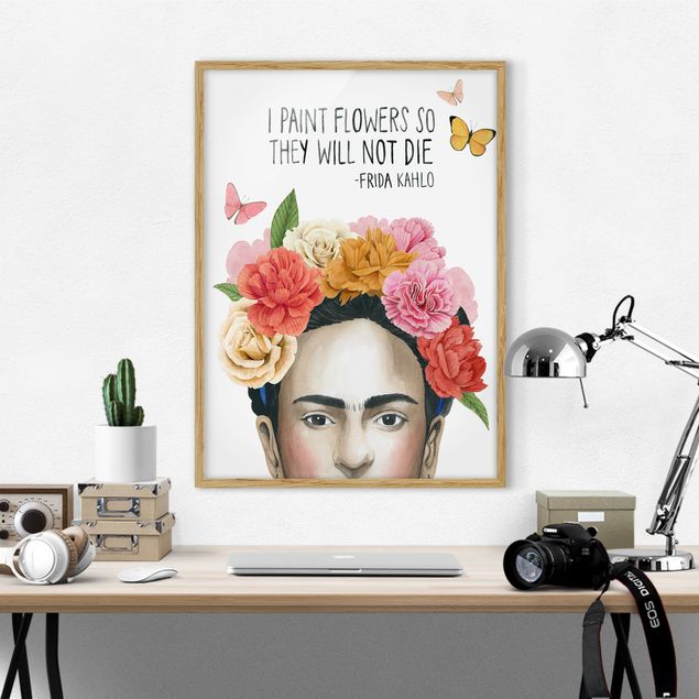 Framed poster - Frida's Thoughts - Flowers