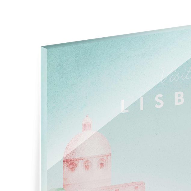 Glass print - Travel Poster - Lisbon