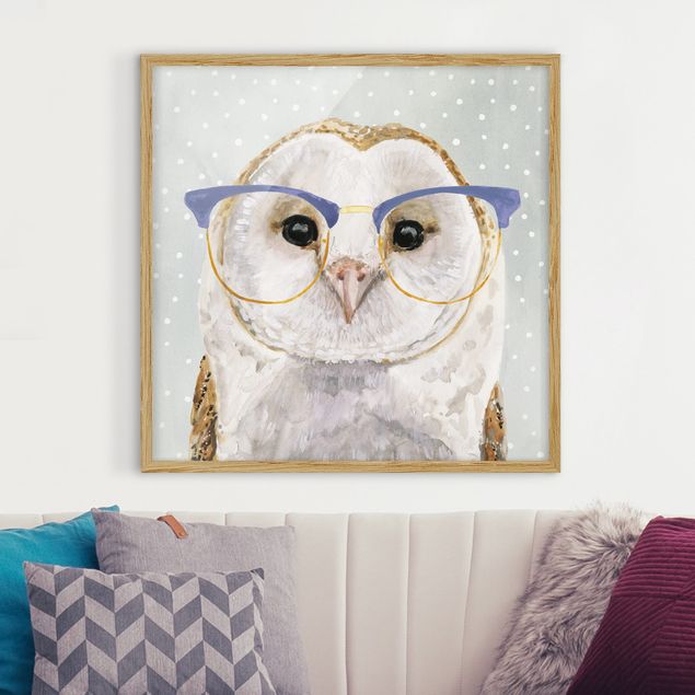 Framed poster - Animals With Glasses - Owl