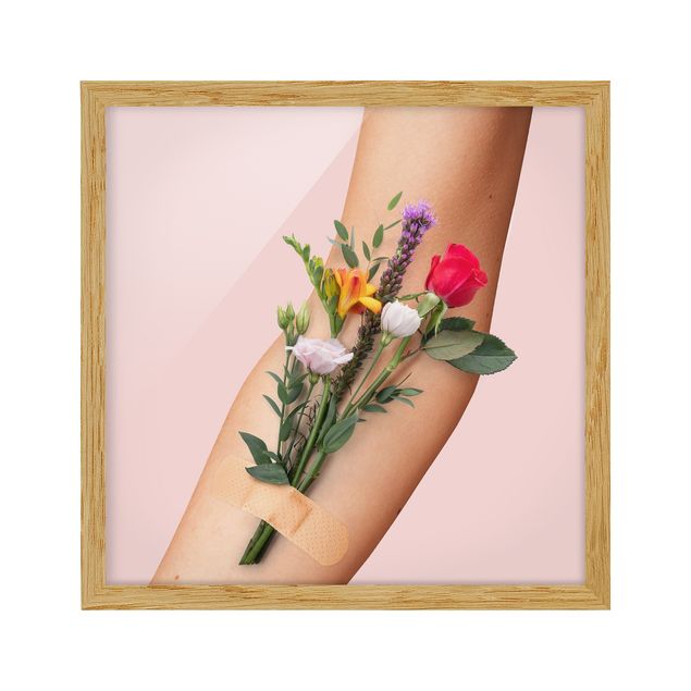 Framed poster - Arm With Flowers