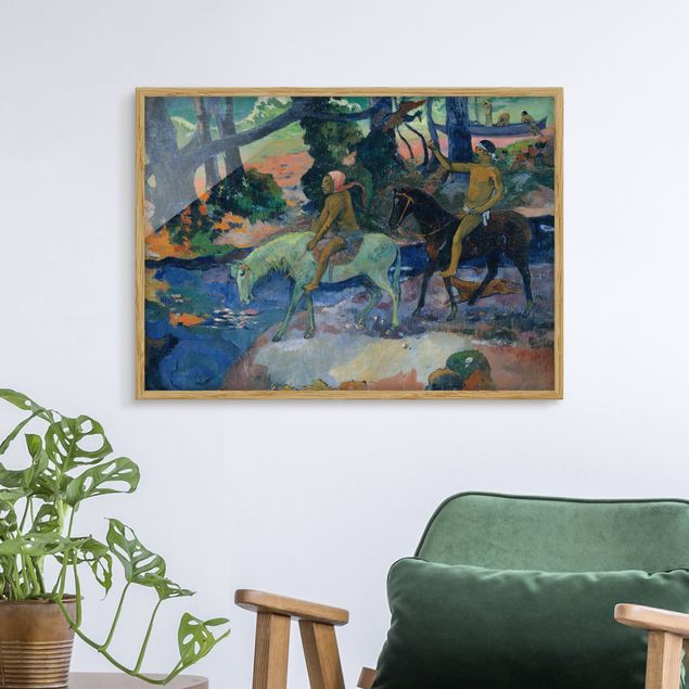 Framed poster - Paul Gauguin - Escape, The Ford