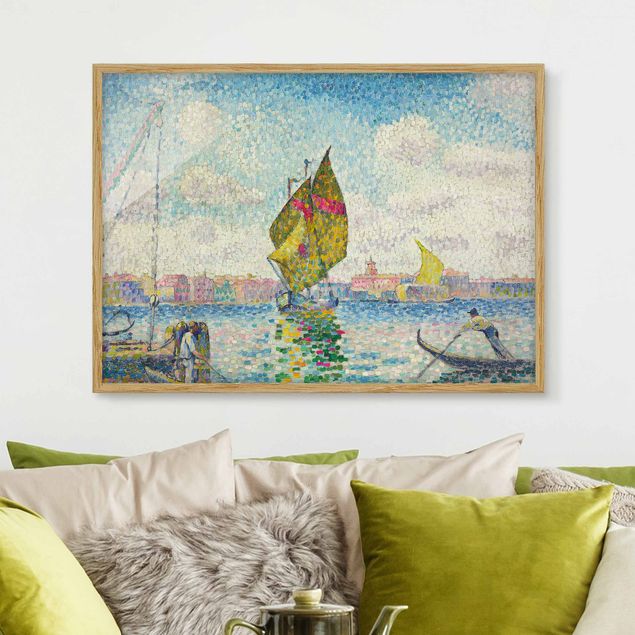 Framed poster - Henri Edmond Cross - Sailboats On Giudecca Or Venice, Marine