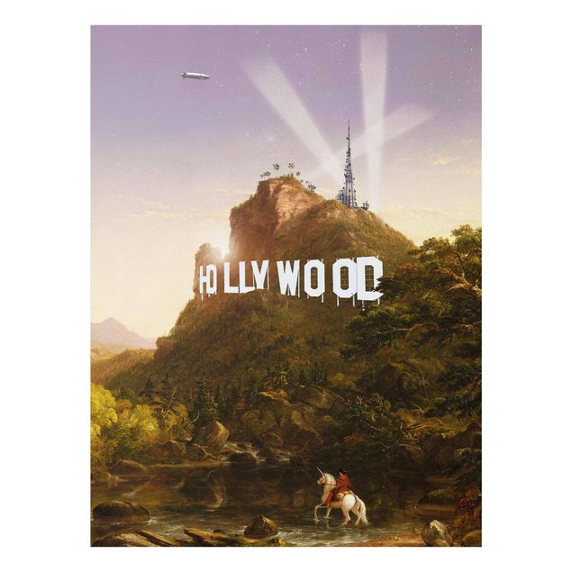 Glass print - Painting Hollywood