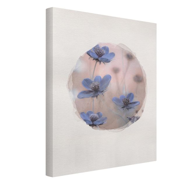 Canvas print - Water Colours - Blue Kosmeen