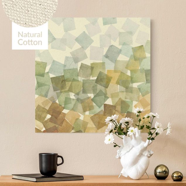 Natural canvas print - Falling Dice - Square 1:1