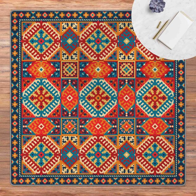 floral area rugs Colourful Kilim Rug