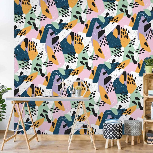 Wallpaper - Vividly Colourful Pattern With Dots