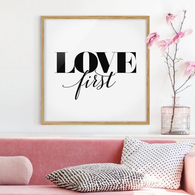 Framed poster - Love First