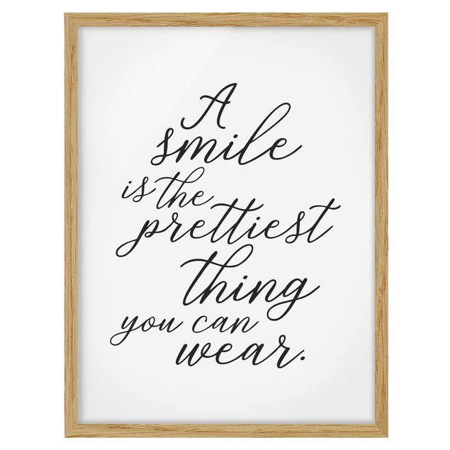 Framed poster - A Smile Is The Prettiest Thing