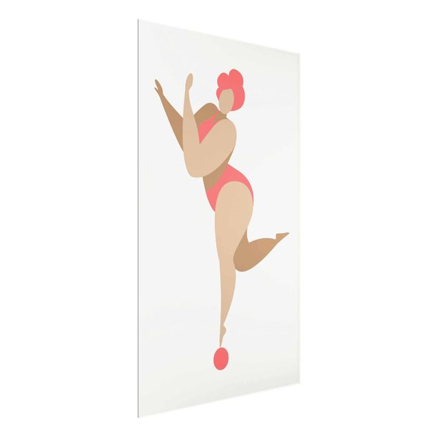 Glass print - Miss Dance Pink