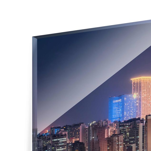 Glass print - Illuminated Night In Macao