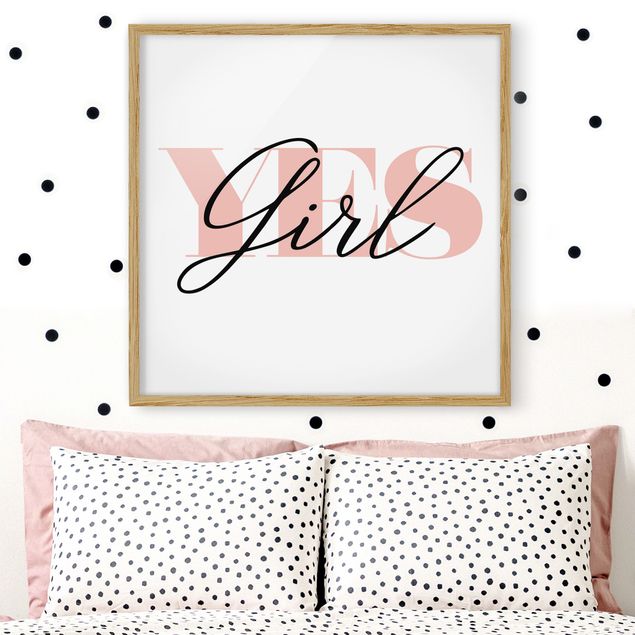 Framed poster - Yes Girl