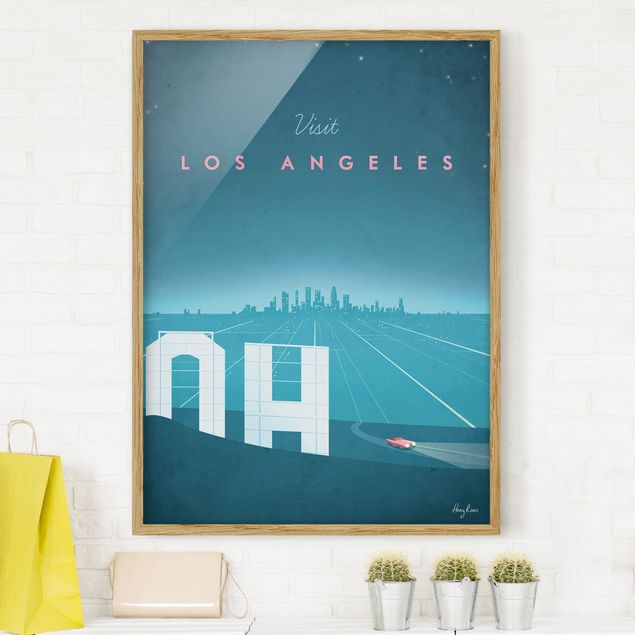 Framed poster - Travel Poster - Los Angeles