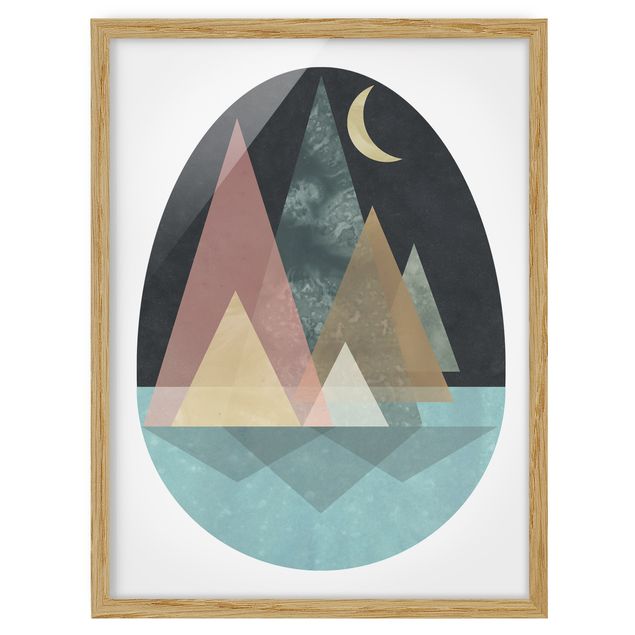 Framed poster - Utopian Landscape - Moon