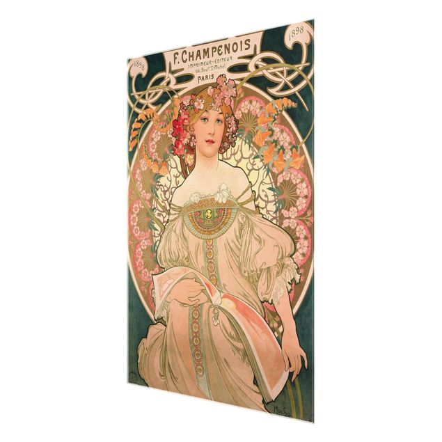 Glass print - Alfons Mucha - Poster For F. Champenois