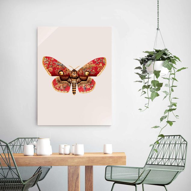 Glass print - Vintage Moth