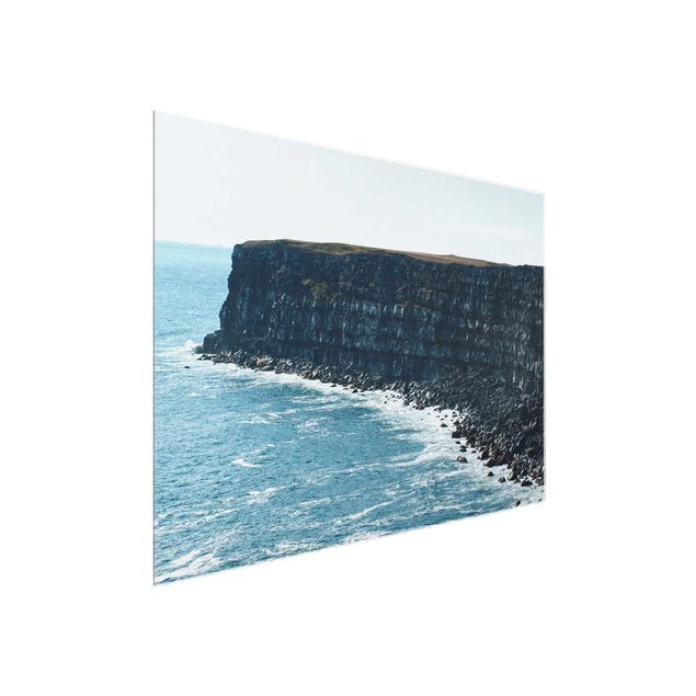Glass print - Rocky Islandic Cliffs