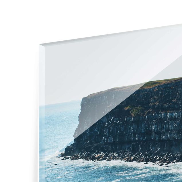Glass print - Rocky Islandic Cliffs