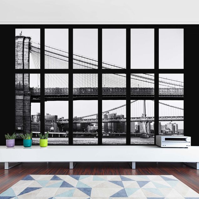 Wallpaper - Window Bridges New York