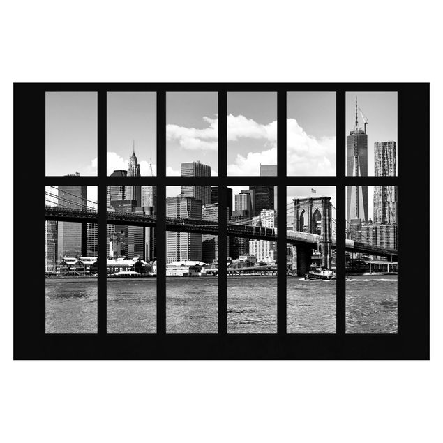 Wallpaper - Window New York Brooklyn Bridge II