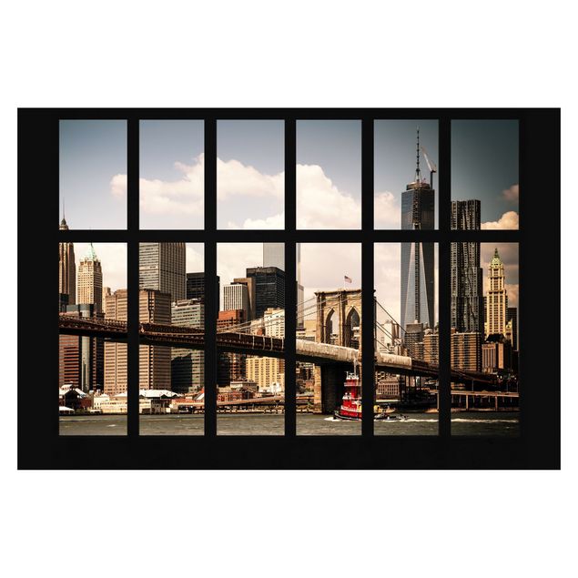 Wallpaper - Window New York Brooklyn Bridge