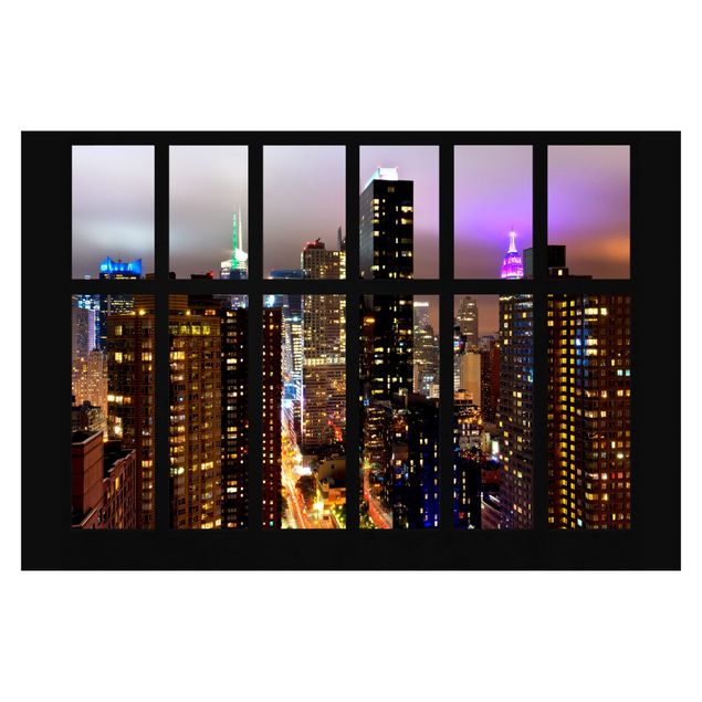 Wallpaper - Window New York Moonlight