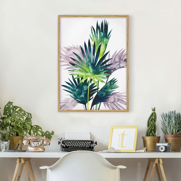 Framed poster - Exotic Foliage - Fan Palm