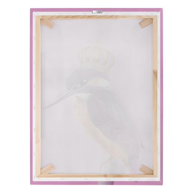 Canvas print - Pink Kingfisher With Crown