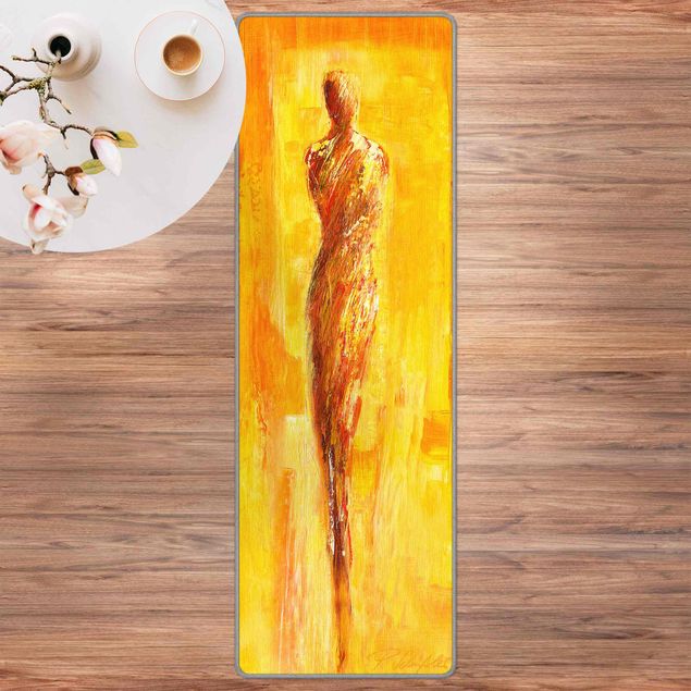 Large rugs Figure In Yellow