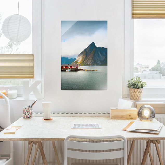 Glass print - Fisherman's House In Sweden