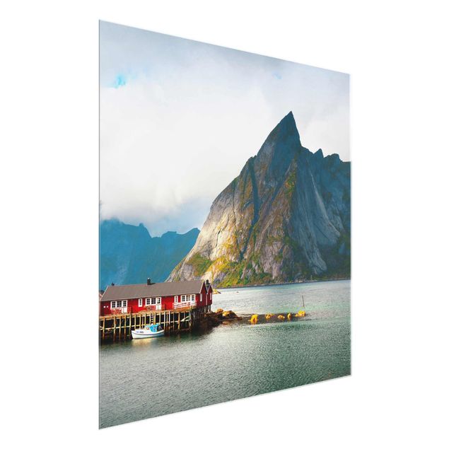 Glass print - Fisherman's House In Sweden
