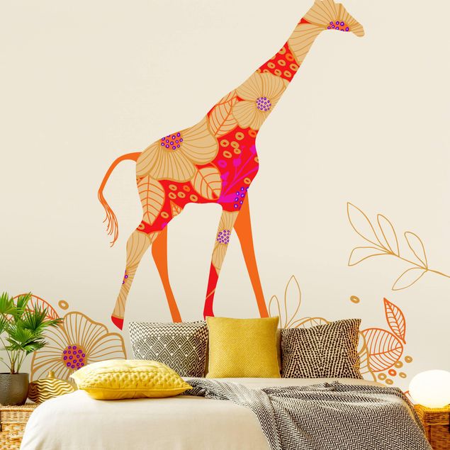 Wallpaper - Floral Giraffe