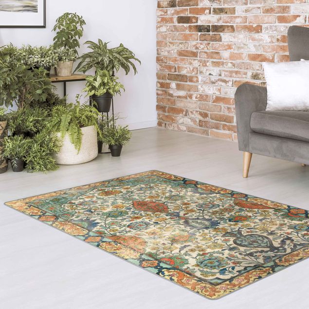 persian style area rugs Floral Rug Vintage