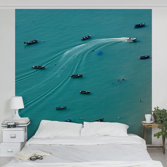 Wallpaper - Anchored Fishing Boats