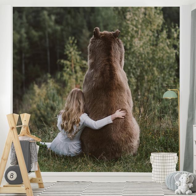 Wallpaper - Girl With Brown Bear