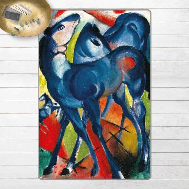modern abstract rug Frida Kahlo - The Blue Foal