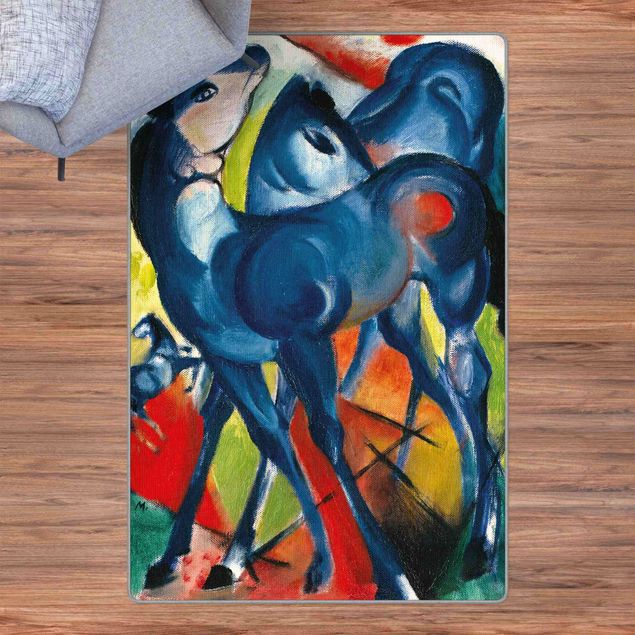 blue runner rug Frida Kahlo - The Blue Foal