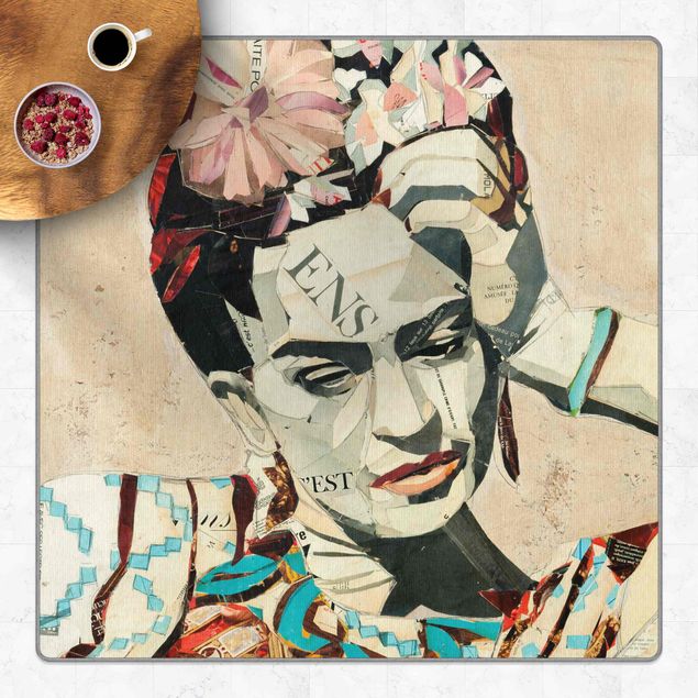 tan rug Frida Kahlo - Collage No.1