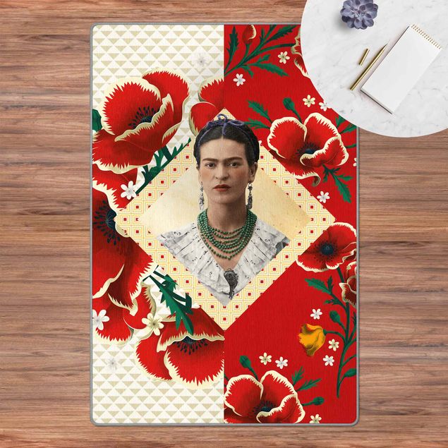 washable rugs Frida Kahlo - Poppies