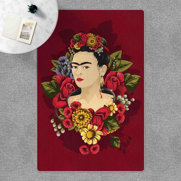 white mats Frida Kahlo - Roses