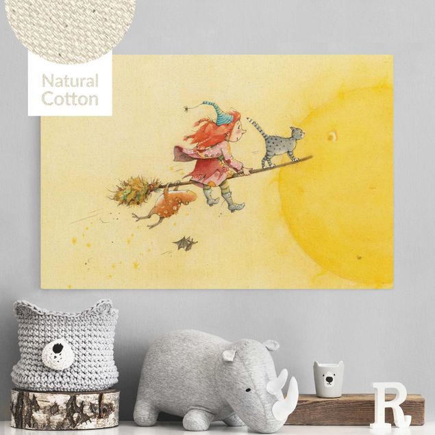 Natural canvas print - Frida And Cat Breadroll - Landscape format 3:2