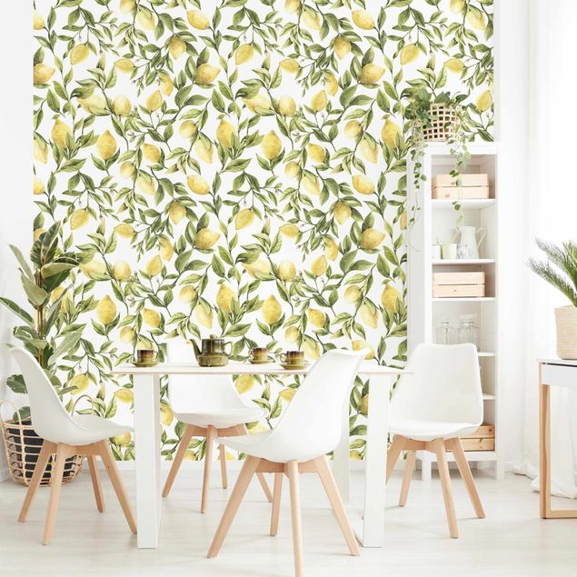 Wallpaper - Fruity Lemons With Leaves