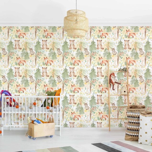 Wallpapers Fox And Hare With Trees