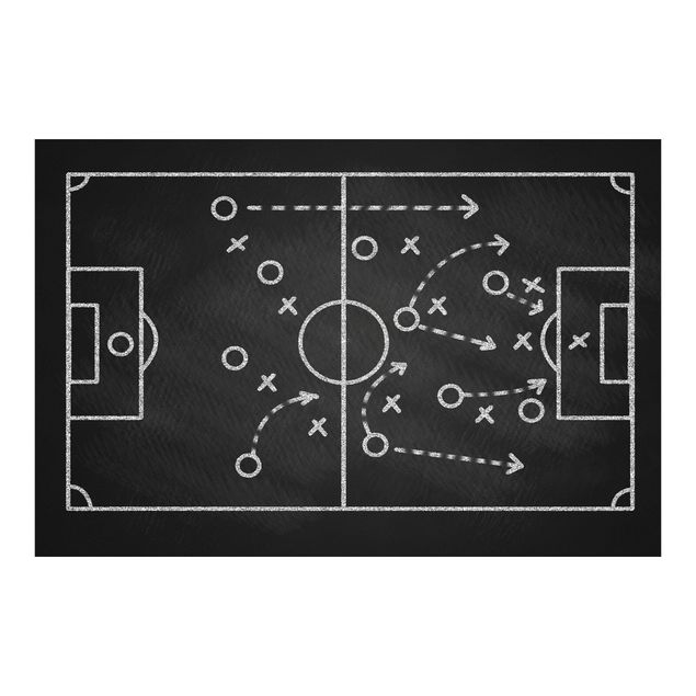 Wallpaper - Football Strategy On Blackboard