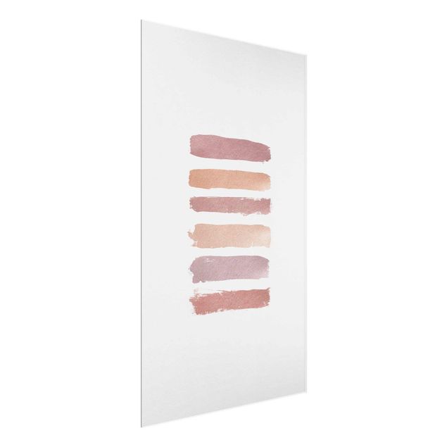 Glass print - Shades of Pink Stripes