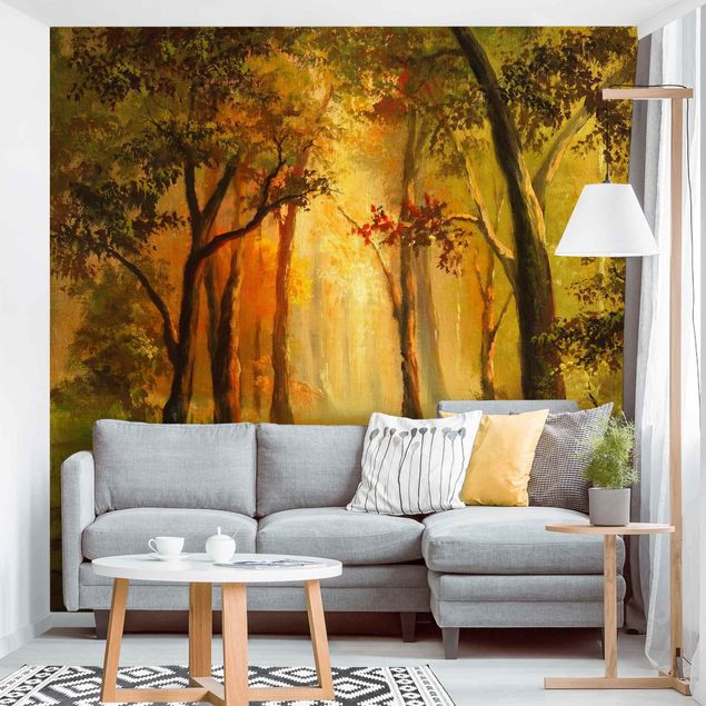 Wallpapers Painting Of A Forest Clearing