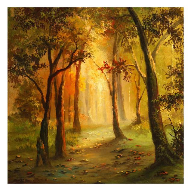 Wallpaper - Painting Of A Forest Clearing